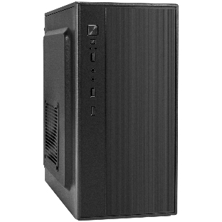 Компьютерный корпус Minitower ExeGate BAA-408-UNS450 (mATX, БП UNS450 с вент. 12см, 2хUSB, HD Audio, черный)