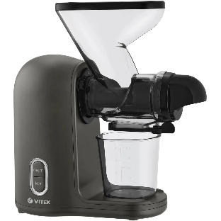 Соковыжималка Vitek VT-3715 чёрный, шнековая горизонтальная, 300 Вт, 280 мл, электронное, реверс