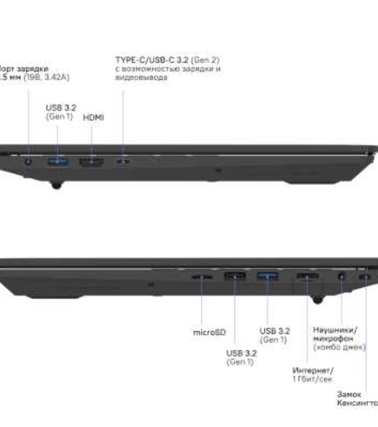 Ноутбук Rikor ARZ 103.1/15.6'/IPS/AMD Ryzen 5 5560U/16Gb/512Gb SSD/AMD Radeon Graphics/Windows 11 Pro/черный/1.7kg