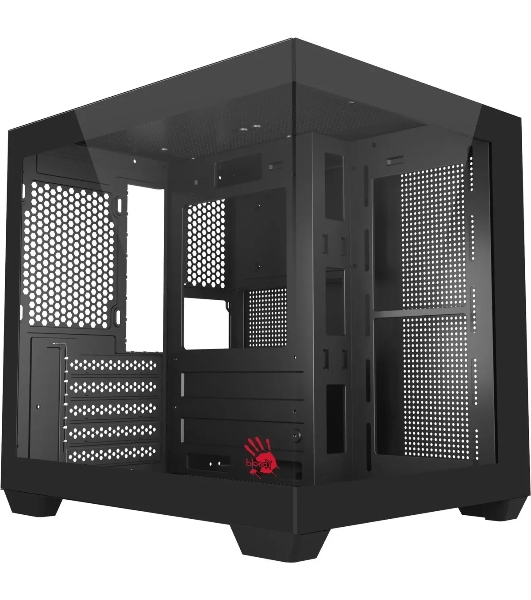 Компьютерный корпус Bloody CC-121 черный без БП mATX 7x120мм 1xUSB 2.0 1xUSB 3.0 audio
