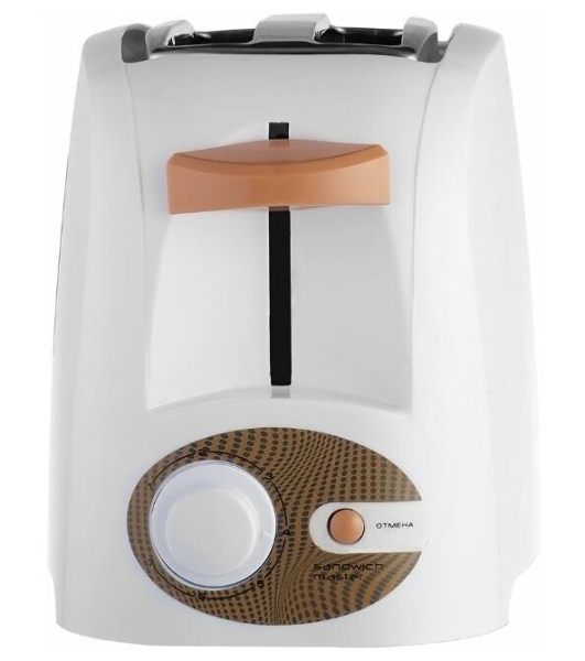 Тостер Centek СТ-1420 белый, 750 Вт, 2 слота