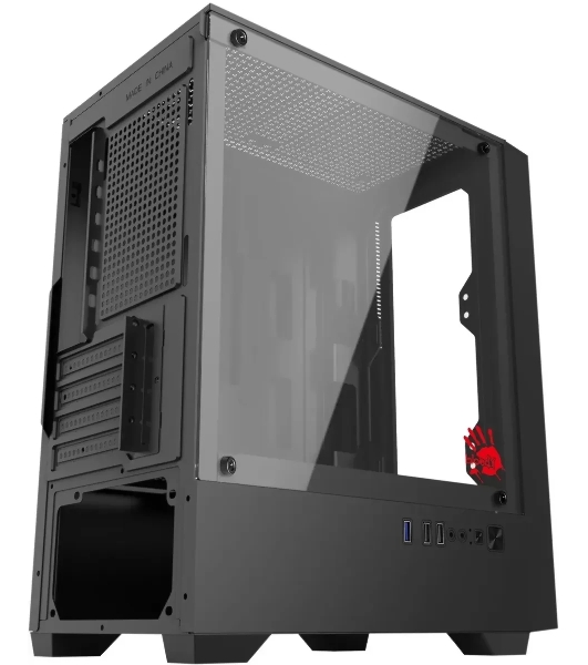Компьютерный корпус Bloody CC-123 черный без БП mATX 8x120мм 2xUSB2.0 1xUSB3.0 audio bott PSU