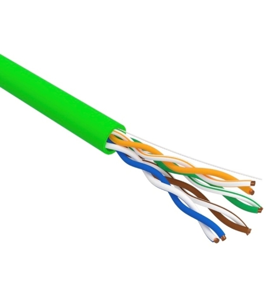 Кабель информационный Rexant cat.5e U/UTP 4 пары 24AWG нг(А)-LSLTx внутренний 305м зеленый