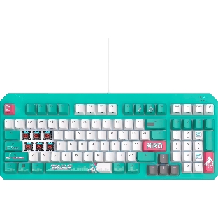 Клавиатура ASUS TUF Gaming K3 Gen II MIKU Edition проводная, USB Type-A, голубой