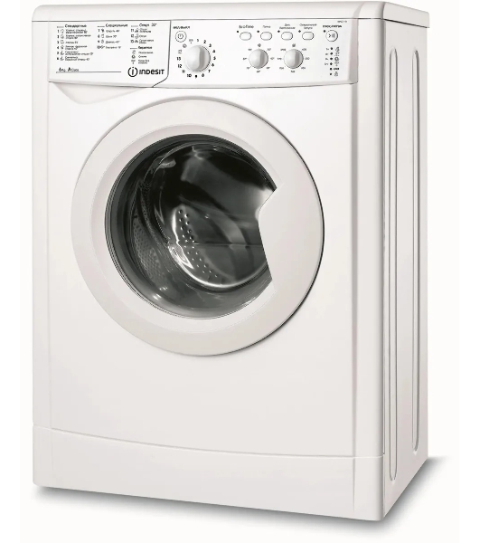 Стиральная машина Indesit IWSC 6105 белый, загрузка фронтальная 6 кг, 1000 об/мин., класс: А