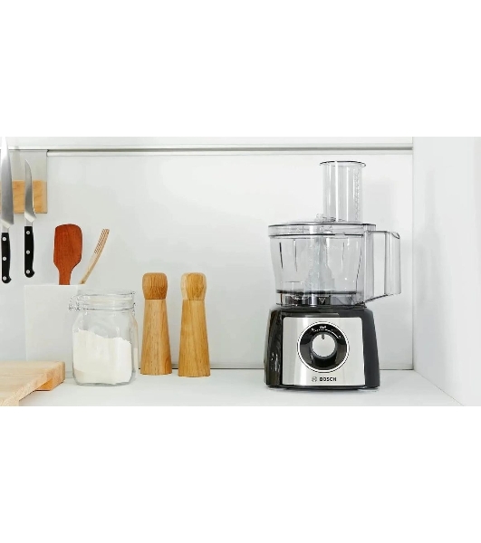 Кухонный комбайн Bosch MCM3501M 800 Вт, Скорости: 2, Блендер 1 л, Чаша 2.3 л, черный/серебристый