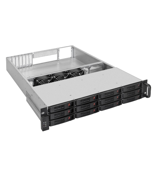 Серверный корпус ExeGate Pro 2U660-HS12 (RM 19', высота 2U, глубина 660, БП 2U-1000ADS, 12xHotSwap)