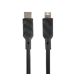 Кабель QUMO, MFI С94, Type-C на MFI Apple 8 pin, силиконовый, 1м, 2,22A, 9V, 20W, PD черный, фото 1