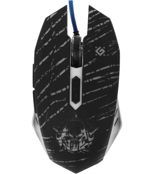 Мышь проводная Defender Dark Agent GM-590L черный, 12800 dpi, USB, кнопки - 6