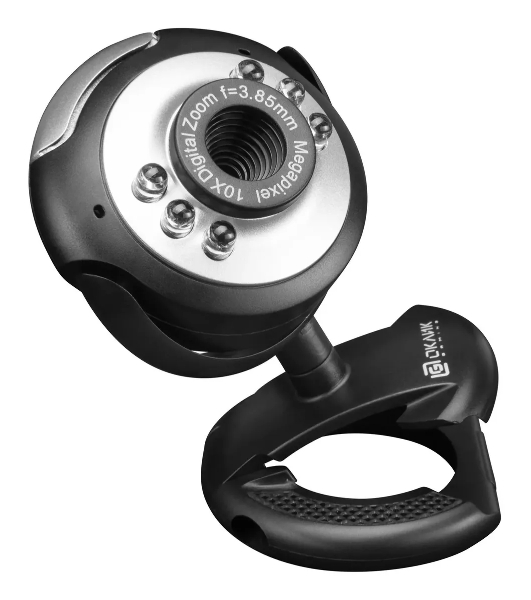 Веб-камера OKLICK OK-C8825 640x480, 30 кадр/с, USB Type-A, микрофон, черный/белый