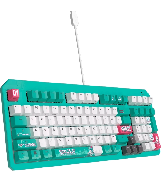 Клавиатура ASUS TUF Gaming K3 Gen II MIKU Edition проводная, USB Type-A, голубой