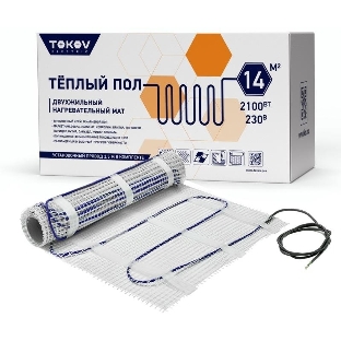 Комплект 'Теплый пол' (мат) 150Вт/кв.м 14кв.м TOKOV ELECTRIC TKE-MAT150-2100-14