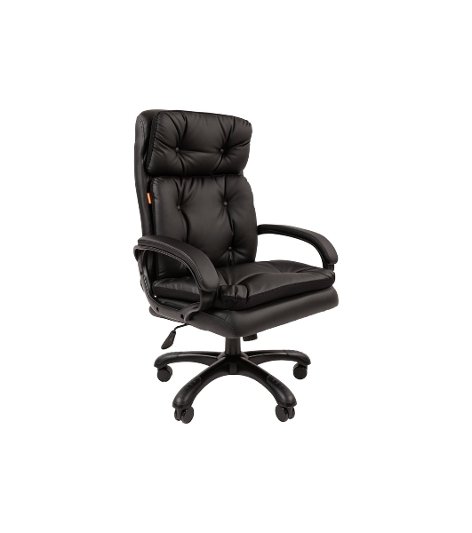 Кресло Chairman 442 черный, экокожа, 120 кг