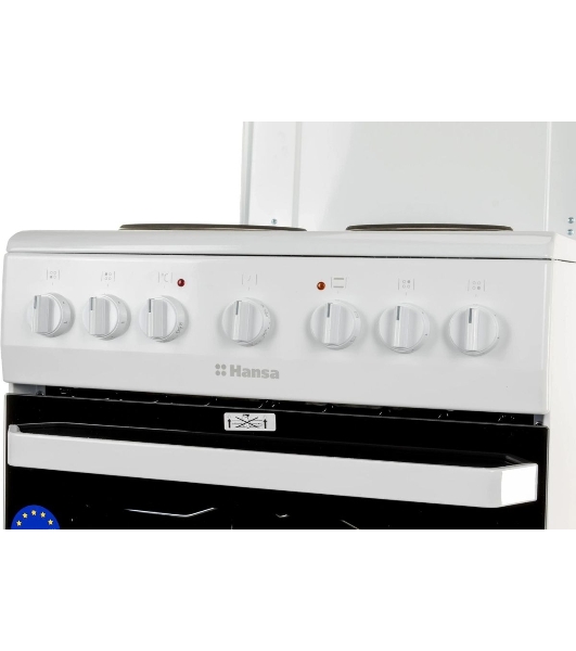 Плита электрическая Hansa FCEW54109 белый, конфорок 4 шт, духовка 65 л, 50 см x 85 см x 60 см