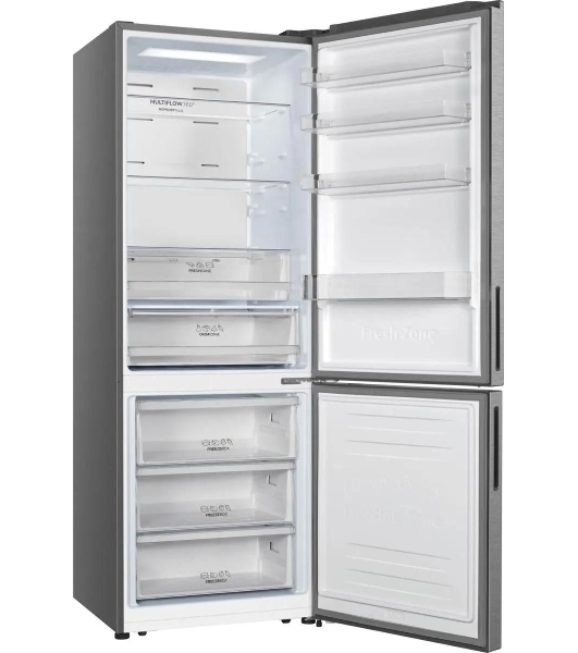 Холодильник Gorenje NRK720EAXL4 серый двухкамерный 347/109л морозилка снизу, No Frost
