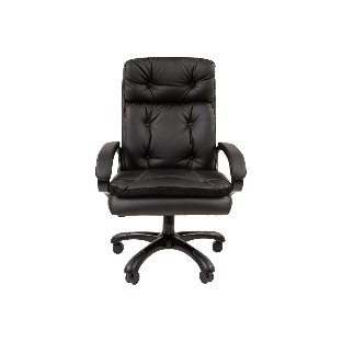 Кресло Chairman 442 черный, экокожа, 120 кг