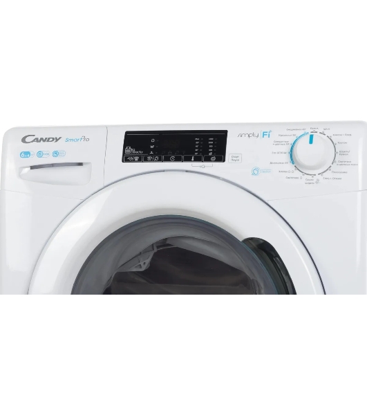 Стиральная машина Candy Smart Pro CSOW4 1364T/2-07 белый, загрузка фронтальная 6 кг, 1300 об/мин., класс: В
