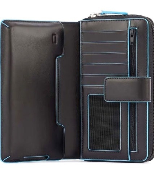 Кошелек женский Piquadro Blue Square PD1354B2R/N черный натур.кожа