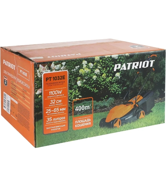 Газонокосилка электрическая Patriot PT1032E, от сети, 1100 Вт