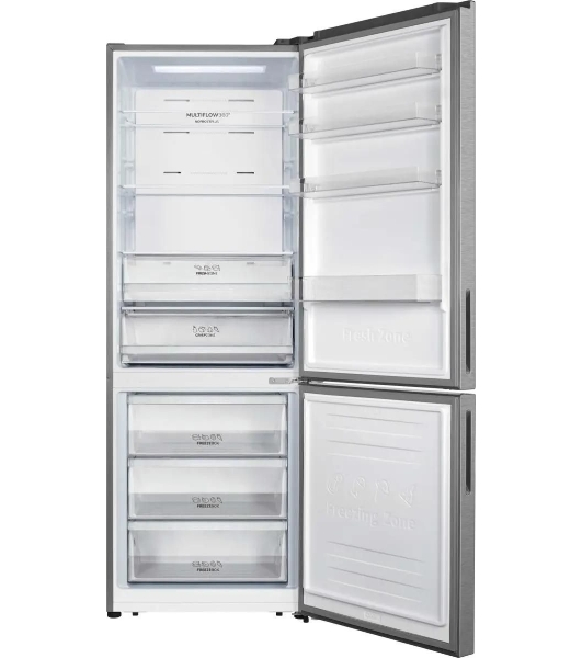 Холодильник Gorenje NRK720EAXL4 серый двухкамерный 347/109л морозилка снизу, No Frost