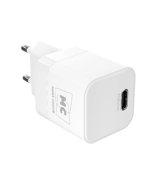 Сетевое зарядное устройство MORE CHOICE (4620202555830) NC86i 1Type-C 3.0A PD 20W для Lightning 8-pin Type-C, белый