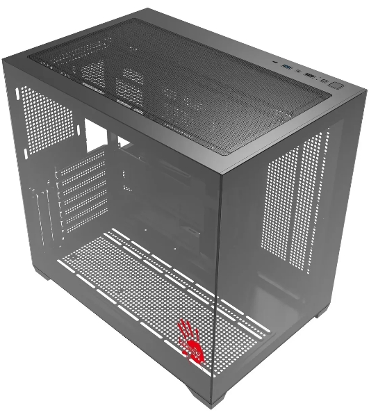 Компьютерный корпус Bloody CC-122 черный без БП ATX 10x120мм 1xUSB2.0 1xUSB3.0 audio