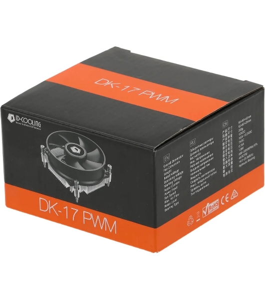 Кулер ID-COOLING DK-17 PWM серебристый/черный 92мм алюминий 2200rpm 26db 4-pin 65W 42мм
