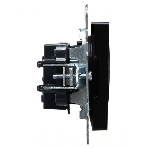 Розетка 1-местная IEK BRITE РС10-1-0-БрЧ (BR-R10-10-K02) без заземления, без защитных шторок, 10А, черный, фото4