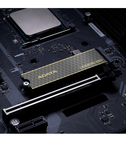 Накопитель SSD ADATA LEGEND 860, 500Gb, PCIe 4.0 x4, M.2 2280, NVMe, R/W 5000/3000, с радиатором