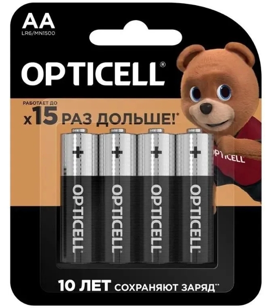 Батарея Opticell Basic LR6 AA (4шт) блистер