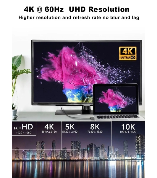Кабель USB3.1 CM-HDMI 1.8M CU423MC-1.8M VCOM