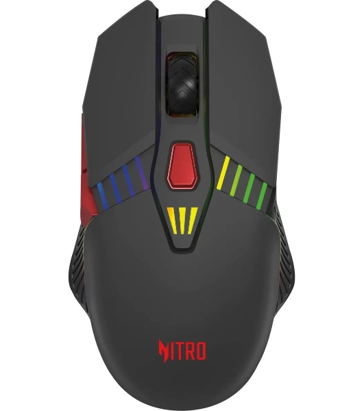 Мышь беспроводная Acer Nitro OMR305 черный, 3200 dpi, радиоканал, Bluetooth, USB, кнопки - 8