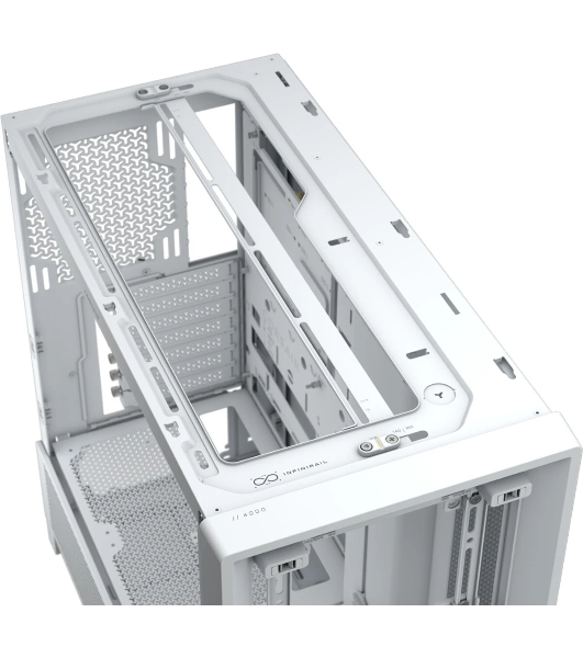 Компьютерный корпус без блока питания Corsair Frame 4000D, Midi-Tower, TG, no fan, 2xUSB-A 3.2, 1xUSB 3.2 Type-C, E-ATX, ATX, mATX, mITX White