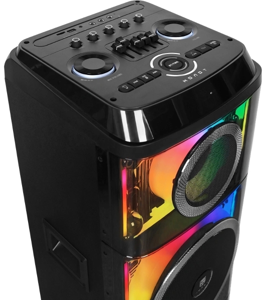 Колонка портативная Ural 203 черный 2000W 1.1 BT/3.5Jack/USB-C 15м 9000mAh