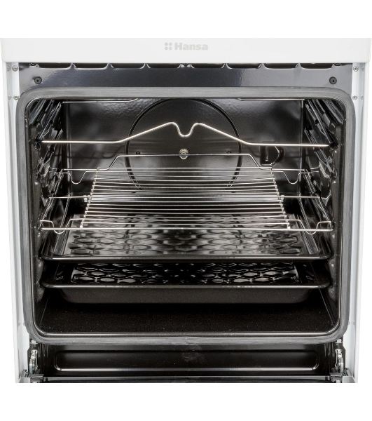 Плита электрическая Hansa FCEW54109 белый, конфорок 4 шт, духовка 65 л, 50 см x 85 см x 60 см