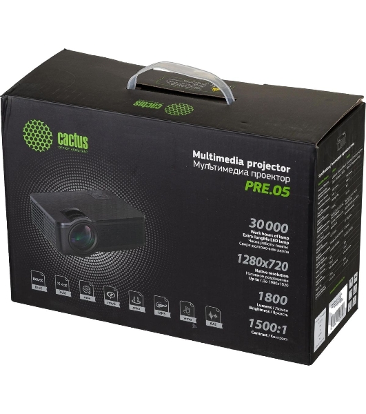 Проектор Cactus 1900 LUMENS CS-PRE.05B.WXGA