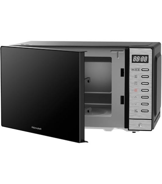 Микроволновая печь Rondell RDE-MW203 черный/серебристый, 20 л, 700 Вт, переключатели - кнопки