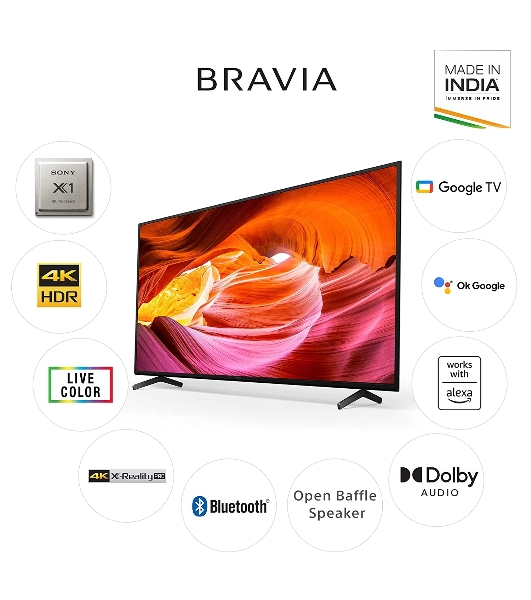 Телевизор Sony 65' KD-65X75K черный LED UHD 50Hz GoogleTV 16Gb