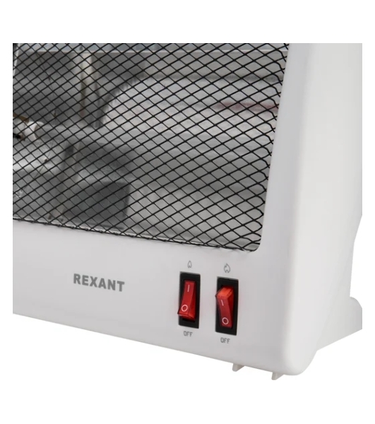 Обогреватель инфракрасный Rexant белый, кварцевый, 800 Вт, 14 м2, настольный