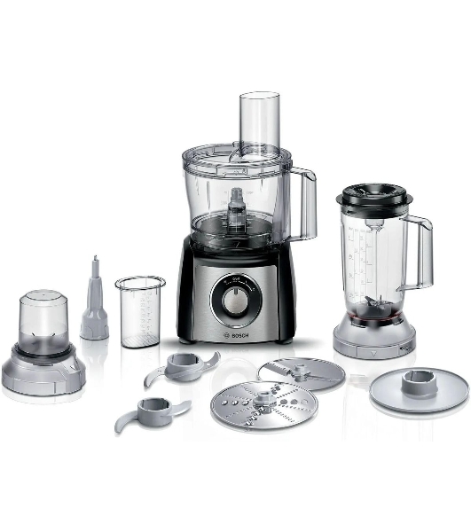 Кухонный комбайн Bosch MCM3501M 800 Вт, Скорости: 2, Блендер 1 л, Чаша 2.3 л, черный/серебристый