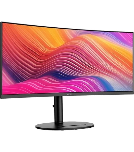 Монитор 34' MSI Modern MD342CQP VA 3440x1440, 120 Гц, 4 мс, 21:9, 300 кд/м², 2xHDMI 2.0b, DP 1.4a, USB-C, USB Hub (2x USB 3.0), 3.5 Jack, динамики (2x3 Вт), Adaptive-Sync, изогнутый экран (1500R), черный