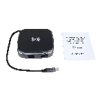 Многофункциональная док-станция Intrend ITACS-9W Type-C с беспроводной зарядкой 3 встроенных высокоскоростных USB 3.0, встроенный высокоскоростной TF и SD карт ридер, разъем RJ-45 для подключения к локальной сети HDMI 4K/30Hz, 60W Power Delivery порт,, фото14