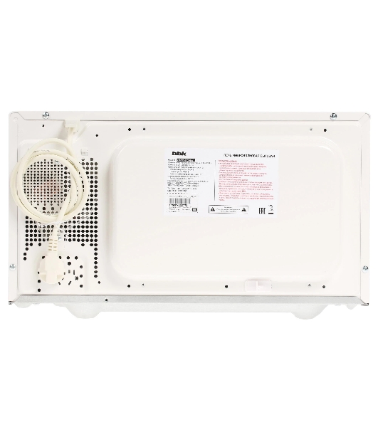 Микроволновая печь BBK 23MWG-930S/BW белый/черный, 23 л, 900 Вт, переключатели - сенсор