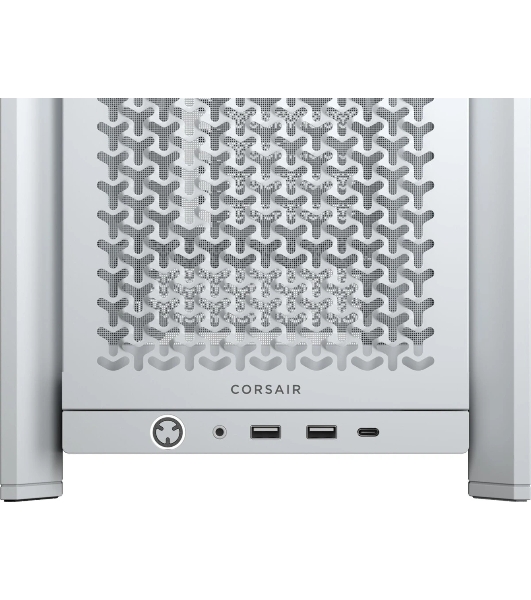 Компьютерный корпус без блока питания Corsair Frame 4000D, Midi-Tower, TG, no fan, 2xUSB-A 3.2, 1xUSB 3.2 Type-C, E-ATX, ATX, mATX, mITX White