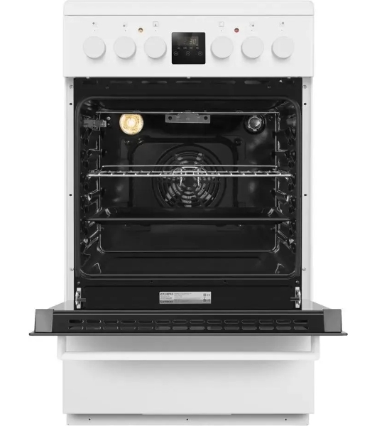 Плита электрическая Maunfeld MEC57CW08TD белый, конфорок 4 шт, духовка 59 л, 50 см x 85 см x 60 см