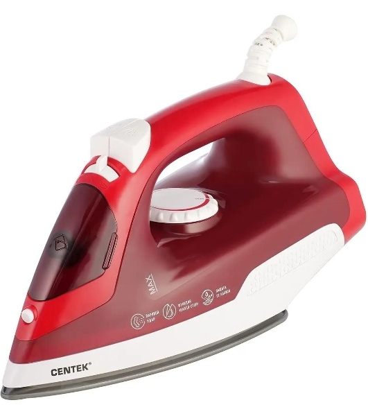 Утюг Centek СТ-2347 пурпурный/белый, 1800 Вт, 20 г/мин, 80 г/мин, 200 мл