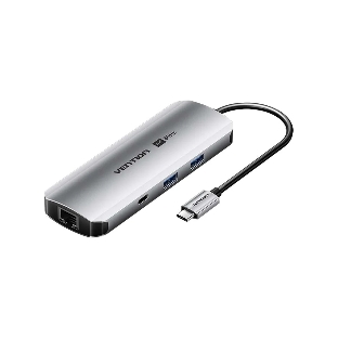 USB-концентратор Vention TQMHB, USB Type-C, USB/HDMI/RJ-45/SD, USB Type-C