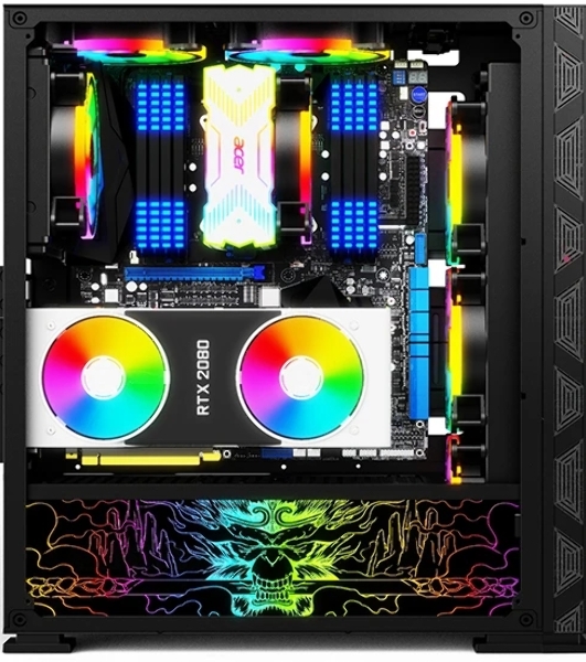 Компьютерный корпус SOEYI 'AX8-B20 SOEYI ATX case with черный coating front panel with flat bigger mesh, without'