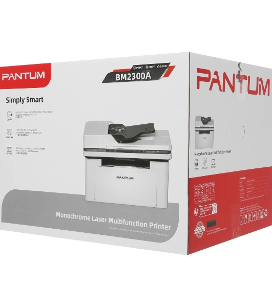 МФУ лазерное Pantum BM2300A, А4, ч/б, печ. до 22 стр/мин., 1200 x 1200 dpi, ADF, USB