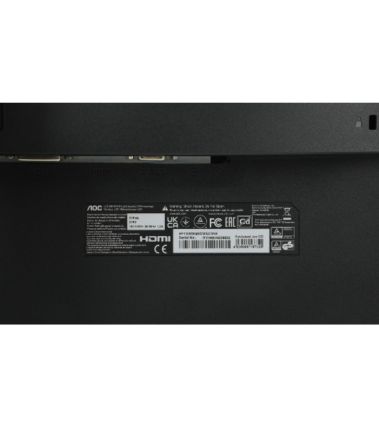 Монитор 27' AOC 27P2Q IPS 1920x1080, 75 Гц, 4 мс, 16:9, 250 кд/м2, 1хDVI, 1хDP, 1xHDMI, 1xVGA, 1x3.5 мм, черный